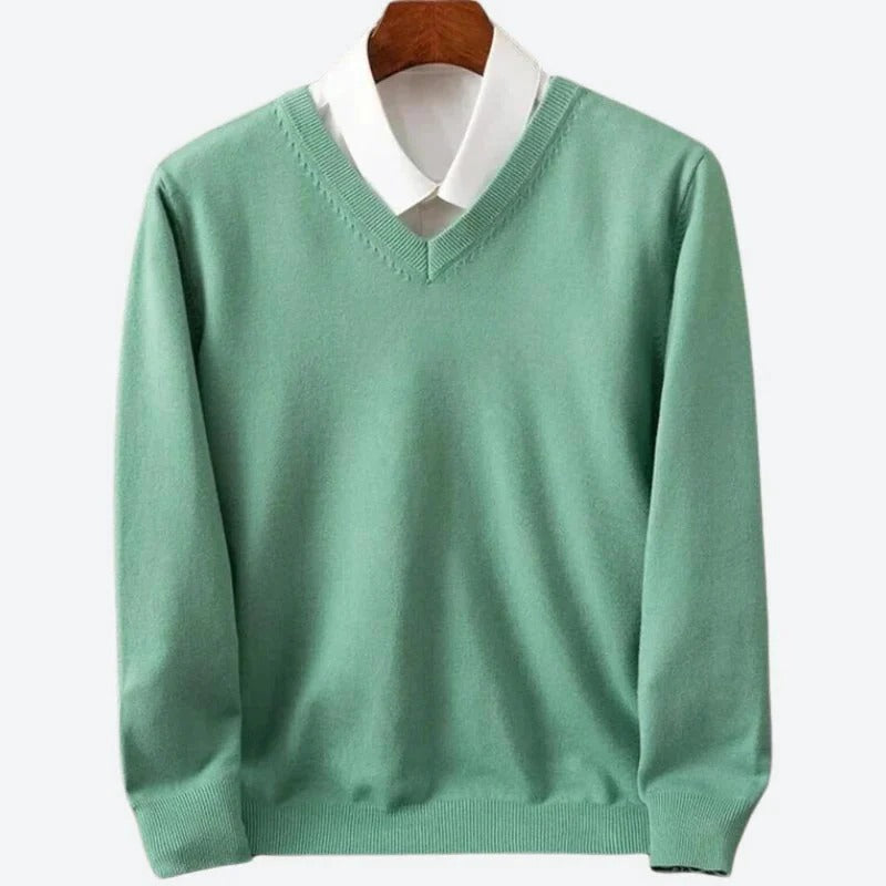 Annie’s Fashion Men's Soft Cashmere Sweater with Crew Neck Pullover