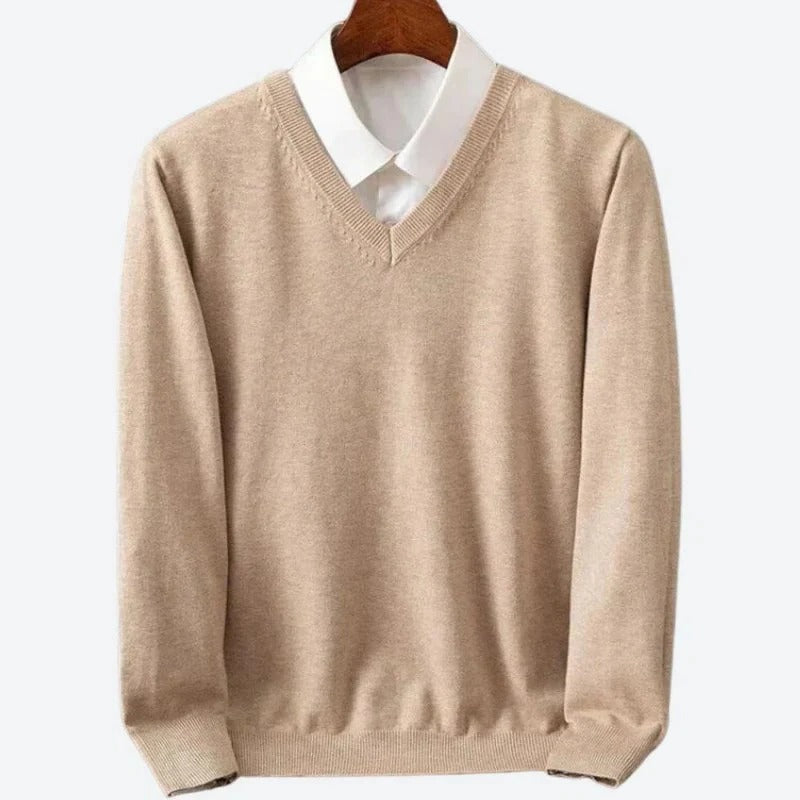 Annie’s Fashion Men's Soft Cashmere Sweater with Crew Neck Pullover