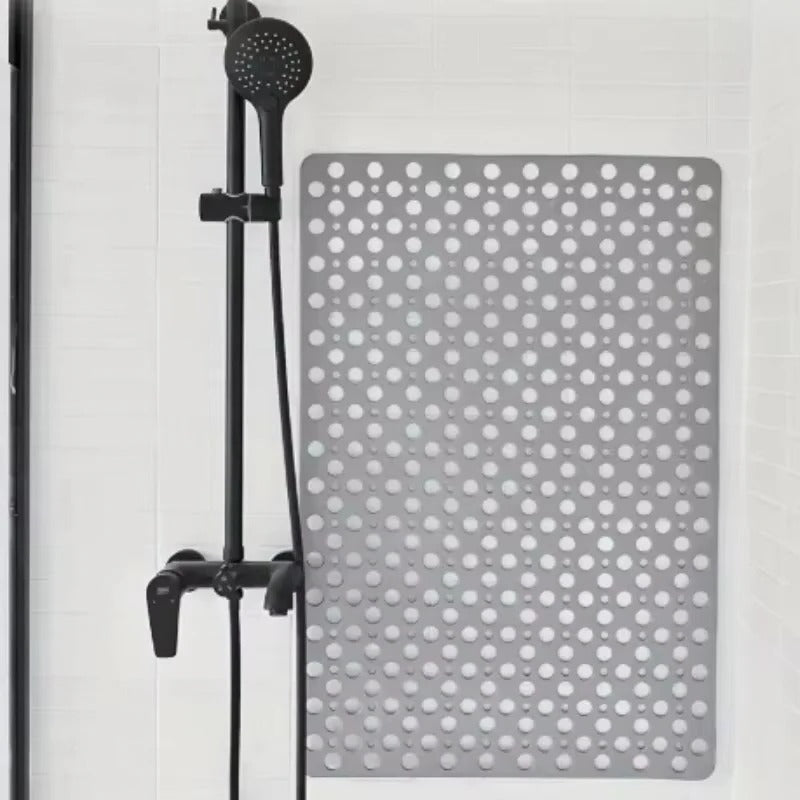 Anti Slip Square Shower Mat with Strong Suction Cups and Drain Holes