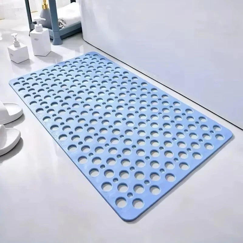 Anti Slip Square Shower Mat with Strong Suction Cups and Drain Holes
