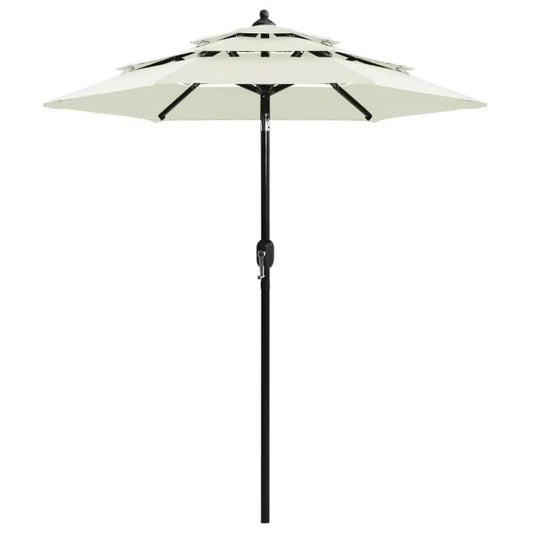 Patio Umbrella with 3 Tier Canopy and Adjustable Tilt Vented Canopy