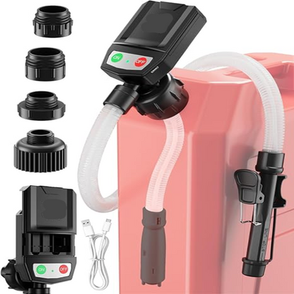 Automatic Fuel Transfer Pump with Sensor Shutoff and Multiple Tank Adapters