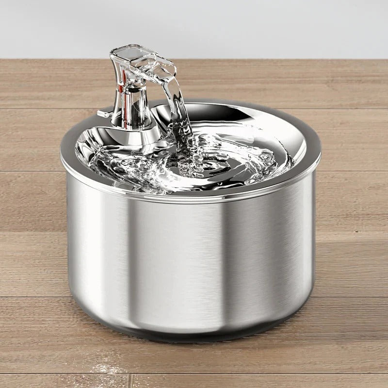 Annie’s Fashion Stainless Steel Cat Water Fountain with Filter and Sensor