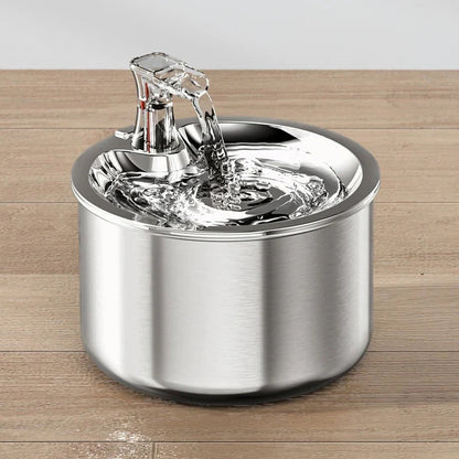 Annie’s Fashion Stainless Steel Cat Water Fountain with Filter and Sensor