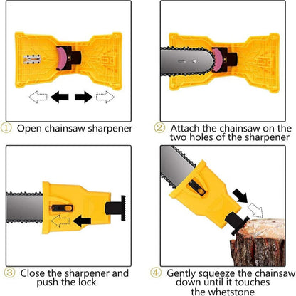 Adjustable Chainsaw Chain Sharpener Attachment for Teeth Maintenance