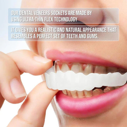 Clip On Teeth Veneer Set for Upper and Lower Coverage