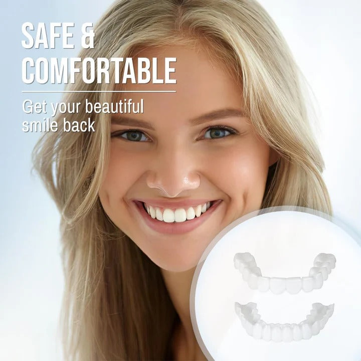 Clip On Teeth Veneer Set for Upper and Lower Coverage