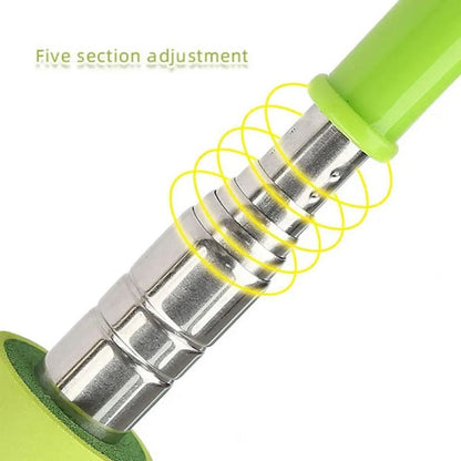 Adjustable Length Stainless Steel Shoe Horn with Reinforced Base and Grip