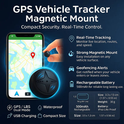 Magnetic Vehicle Monitor and GPS Tracking Mount