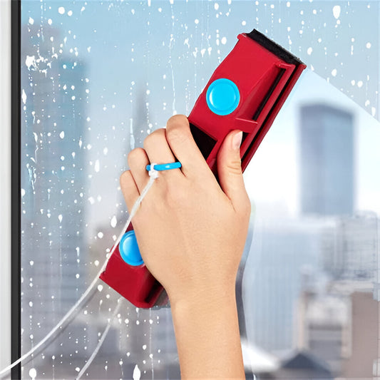 Double-Sided Magnetic Window Cleaner for Glass Surfaces