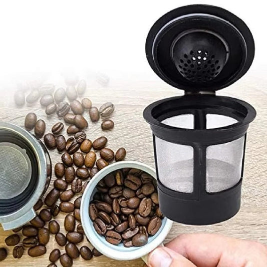 3-Pack of Reusable Coffee Pods in Stainless Steel with Spoon
