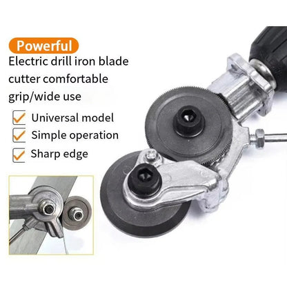 Metal Plate Cutter Drill Attachment For Clean Nibbling