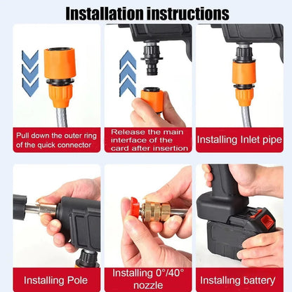 Cordless Car Washing High-pressure Water Nozzle