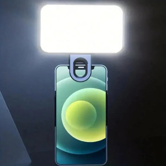 Mobile Phone Clip-On LED Light - LED High Power Rechargeable Clip Fill Video Selfie Light for Phone