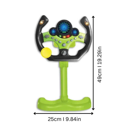 Kids Steering Wheel and Interactive Pushchair Driver