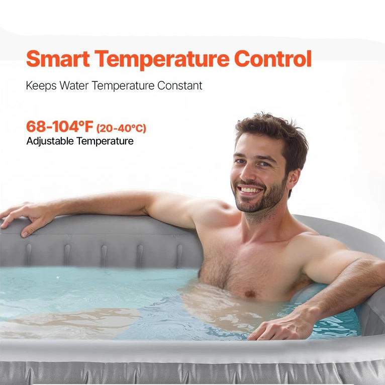 Annie’s Fashion Portable 6 Person Inflatable Hot Tub Spa