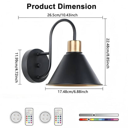 Annie’s Fashion 2PKS Battery Operated Wall Sconces with Remote Dimmable Wireless LED Wall Lamp