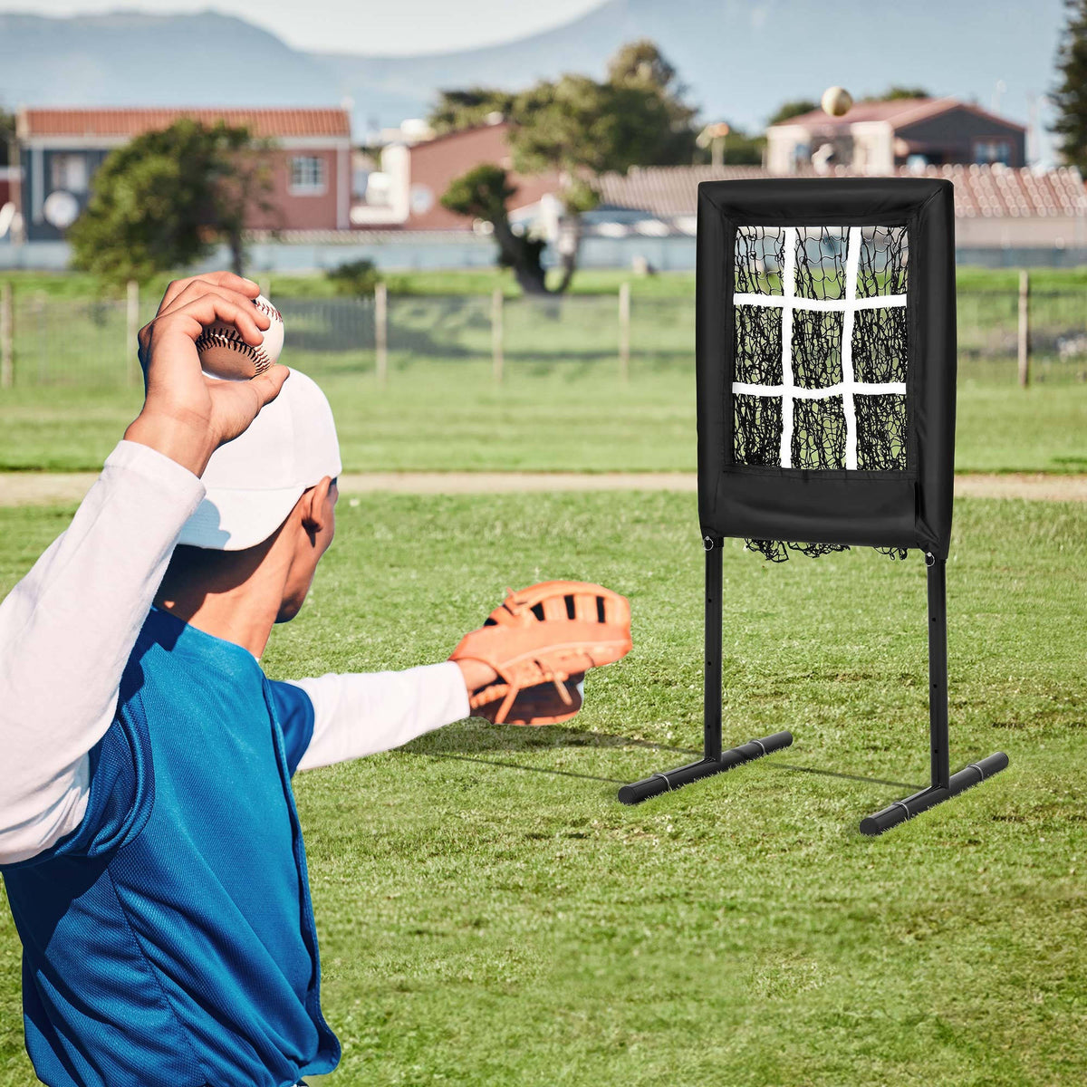 Annie’s Fashion 9 Hole Portable Baseball Pitching Net With Strike Zone