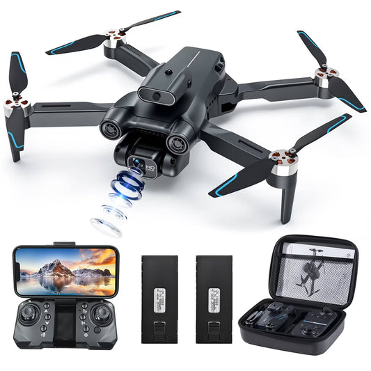 Annie’s Fashion 4K FPV Drone with Dual Camera, Brushless Motor, 2 Batteries, Optical Flow RC Quadcopter