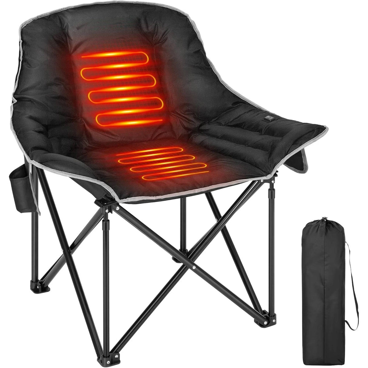 Annie’s Fashion Oversized Heated Camping Chair with Power Bank