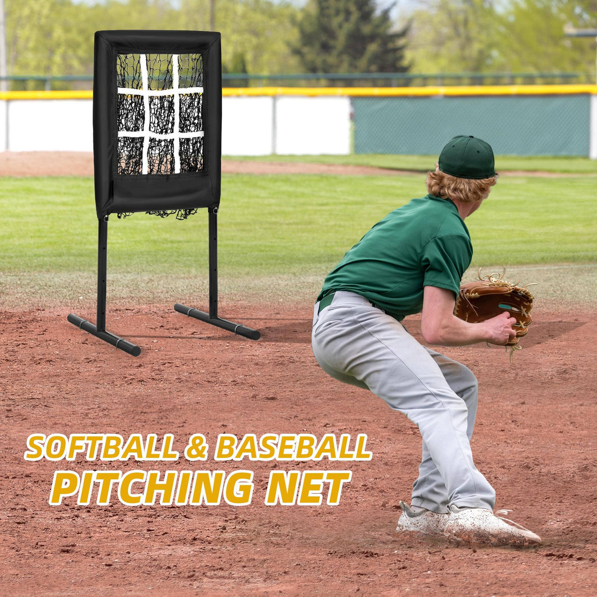 Annie’s Fashion 9 Hole Portable Baseball Pitching Net With Strike Zone