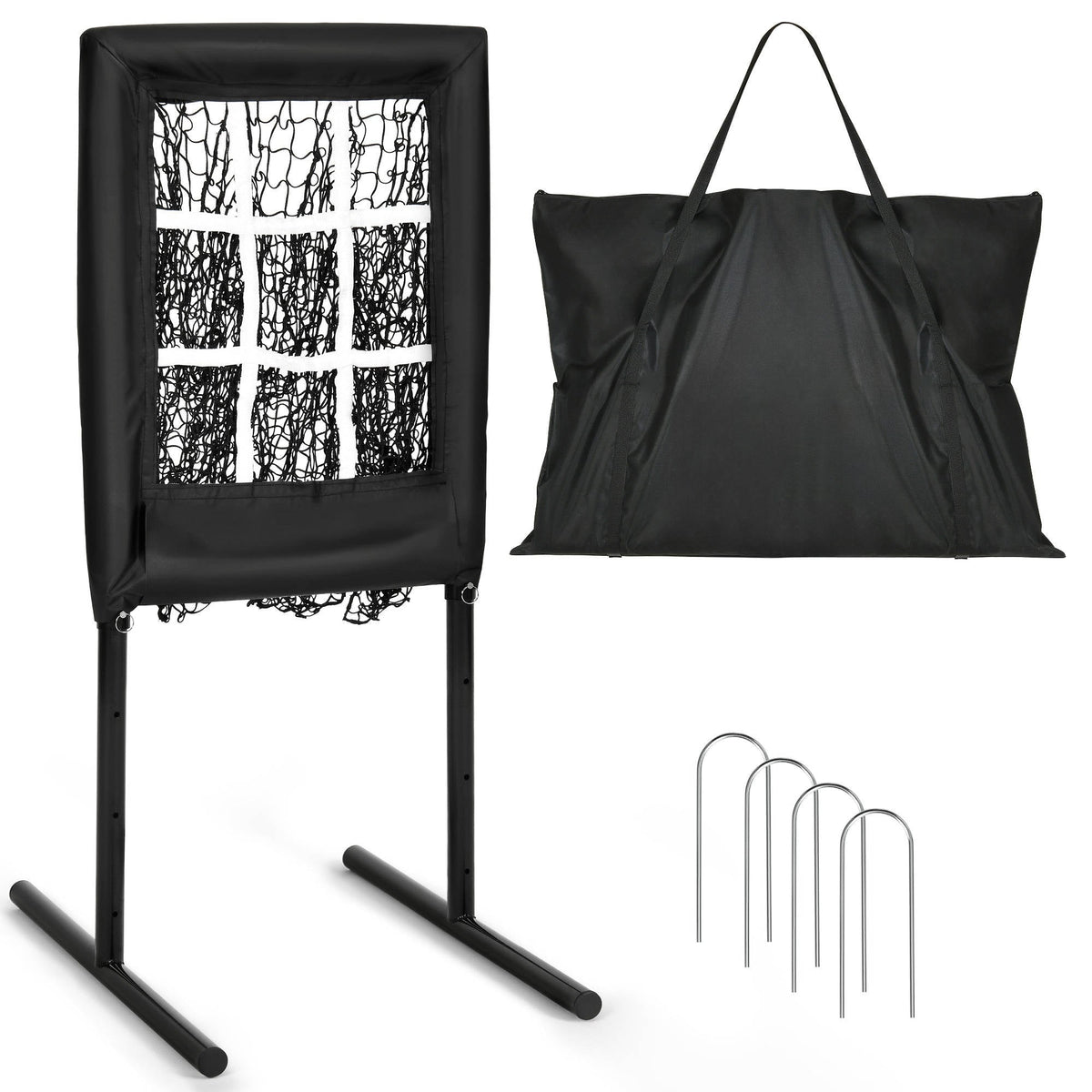 Annie’s Fashion 9 Hole Portable Baseball Pitching Net With Strike Zone