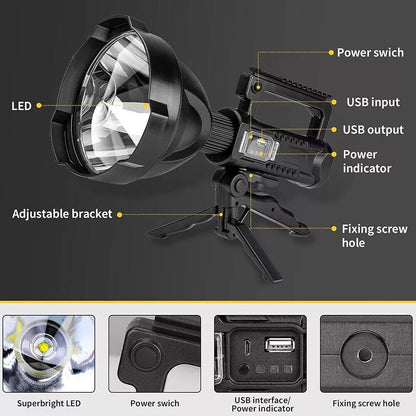 Annie’s Fashion Super Bright LED Searchlight Handheld Flashlight