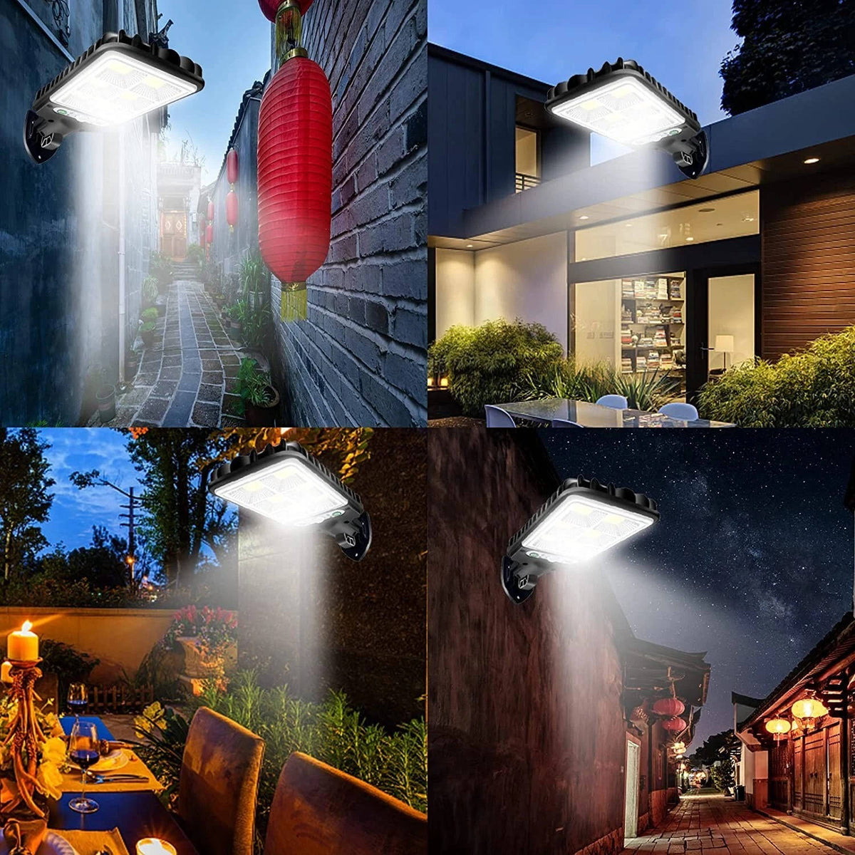 Annie’s Fashion 3PCS Outdoor Solar Wall Light LED Motion Sensor