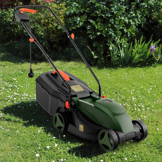 Annie’s Fashion Corded Electric Lawn Mower 2 in 1 Walk Behind Push Mower with Bag for Garden