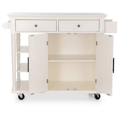 Annie’s Fashion Kitchen Island Kitchen Cart on Wheel with Storage