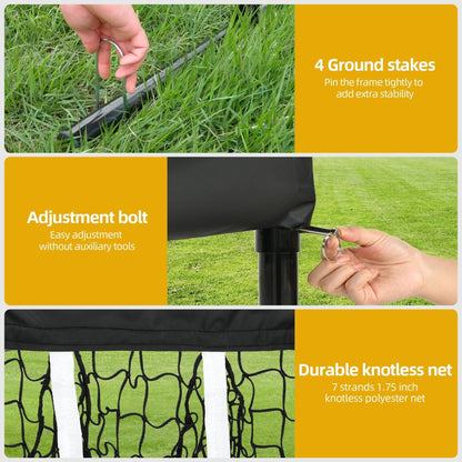 Annie’s Fashion 9 Hole Portable Baseball Pitching Net With Strike Zone