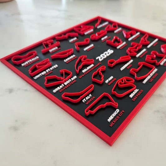 2026 Formula 1 Racing Calendar with Complete Circuit Models and Stand
