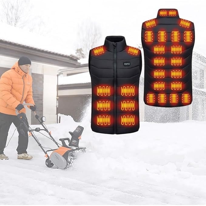 USB Heated Vest with Temperature Control and Quilted Heated Material