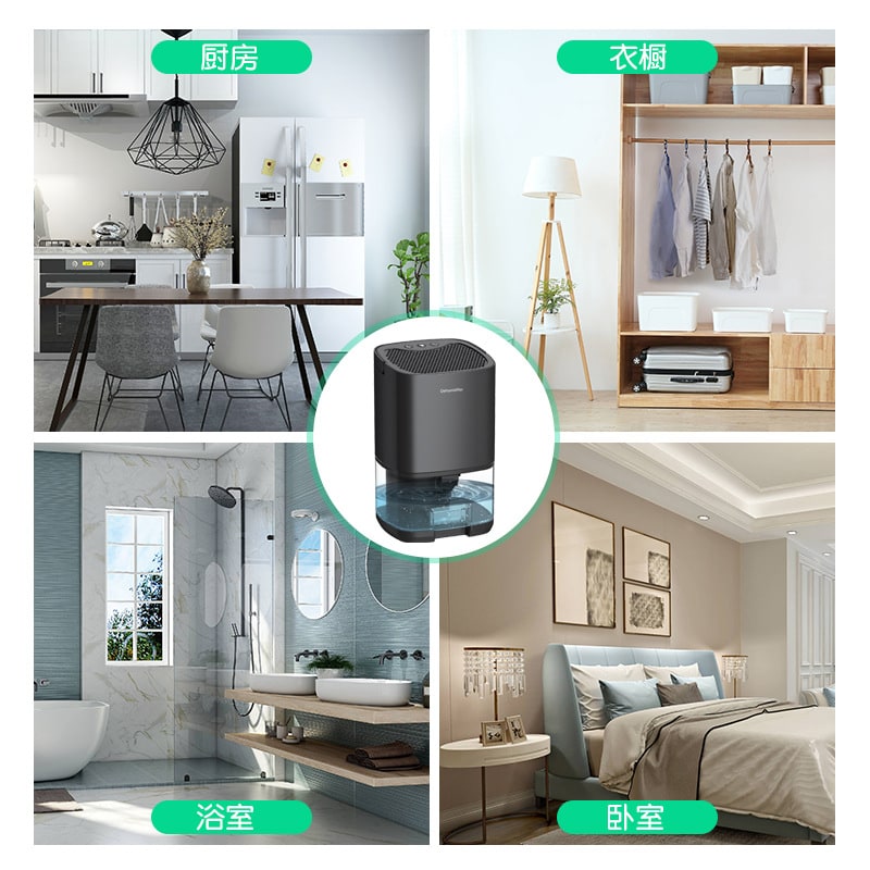 Portable Mini Dehumidifier for Bathroom and Bedroom with Transparent Water Tank
