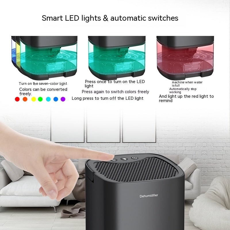 Portable Mini Dehumidifier for Bathroom and Bedroom with Transparent Water Tank