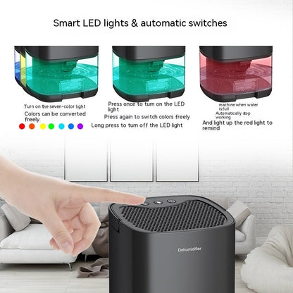 Portable Mini Dehumidifier for Bathroom and Bedroom with Transparent Water Tank
