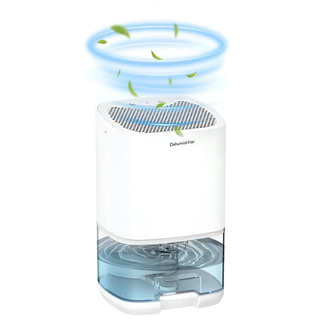 Portable Air Dehumidifier with a Water Tank for Removing Moisture from Walls at Home