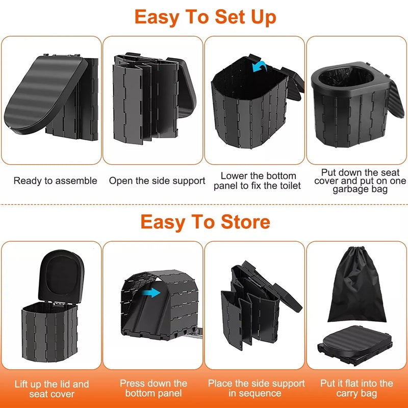 Annie’s Fashion Heavy-Duty Foldable Portable Toilet