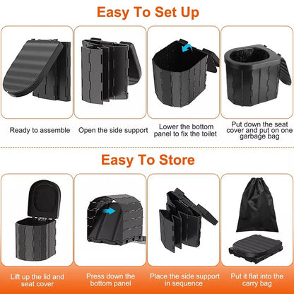 Annie’s Fashion Heavy-Duty Foldable Portable Toilet