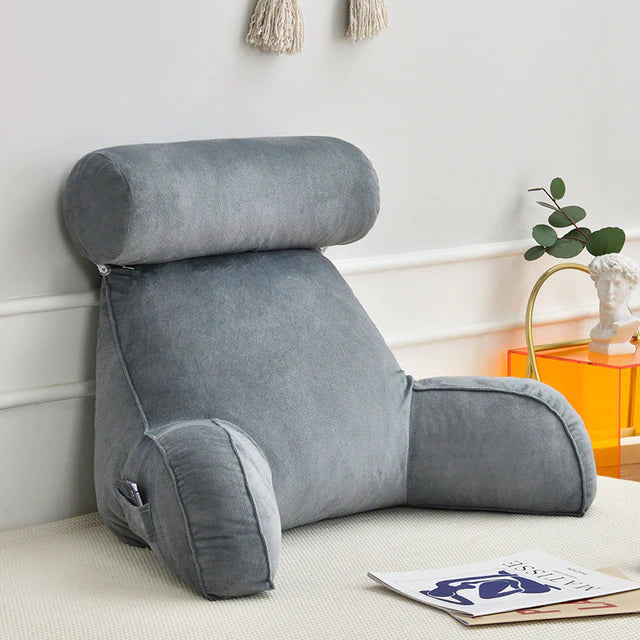 Annie Reading Pillow with Arms – Backrest Support Cushion for Bed & Couch - Image 1