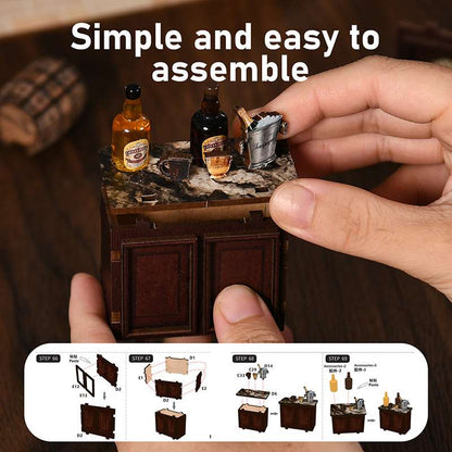Vintage Tavern Bar DIY Miniature House Kit