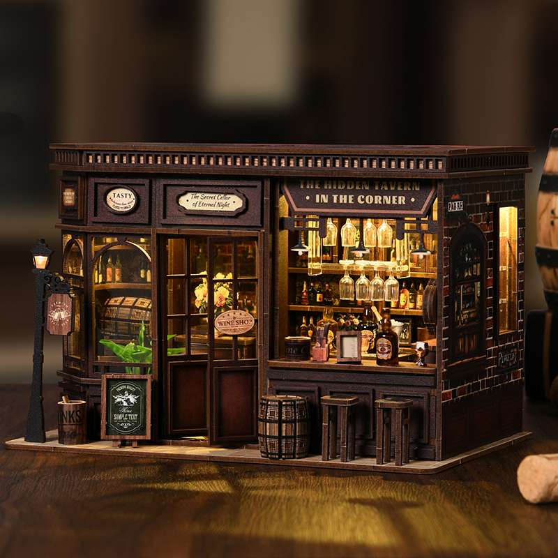 Vintage Tavern Bar DIY Miniature House Kit