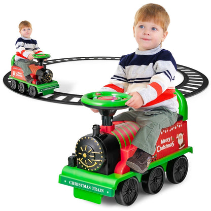 Annie’s Fashion Ride-on | Kid's Rechargeable Ride On Toy Train And Track Set 6V