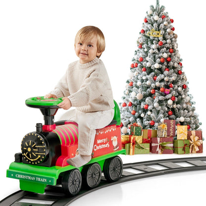 Annie’s Fashion Ride-on | Kid's Rechargeable Ride On Toy Train And Track Set 6V
