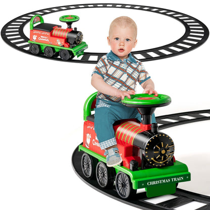 Annie’s Fashion Ride-on | Kid's Rechargeable Ride On Toy Train And Track Set 6V