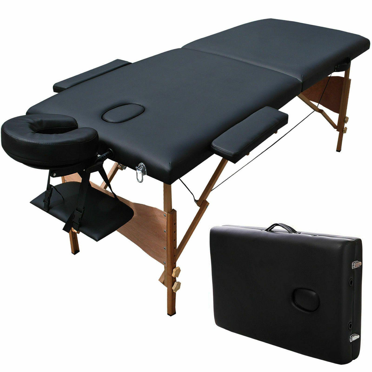 Annie’s Fashion Foldable Massage Table with Adjustable Height – Includes Free Carry Case