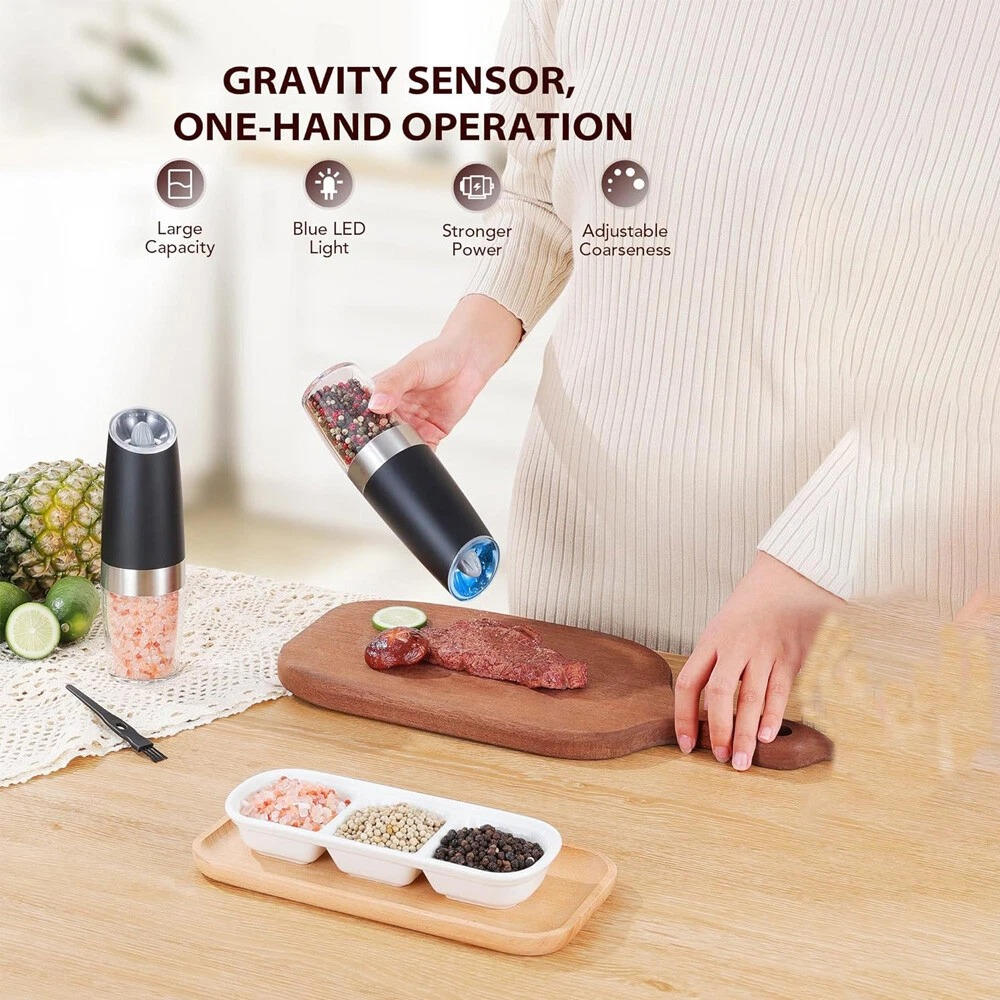Annie’s Fashion Electric Salt And Pepper Grinder 2 Pack