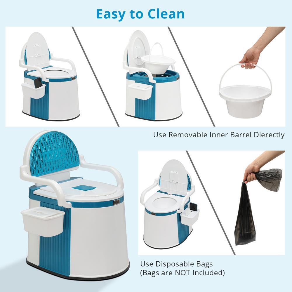 Annie’s Fashion Outdoor and Indoor Portable Toilet – Comfortable Design for Seniors & Adults