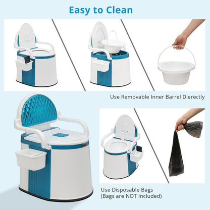 Annie’s Fashion Outdoor and Indoor Portable Toilet – Comfortable Design for Seniors & Adults