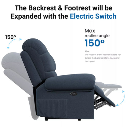 Annie’s Fashion Power Recliner Chair – Electric Adjustable Reclining Chair for Living Room Comfort